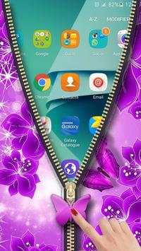 Butterfly Zipper Lock Screen screenshot 4