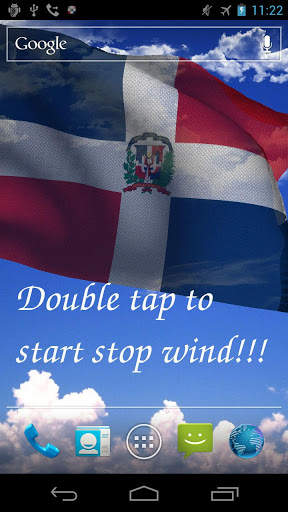 Dominican Republic Flag Live Wallpaper screenshot 1