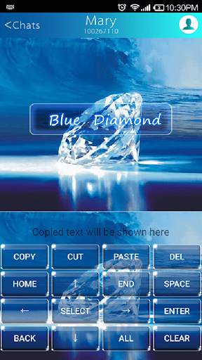 Blue Diamond Emoji Keyboard screenshot 3