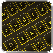 Cool Gloden Black Keyboard иконка
