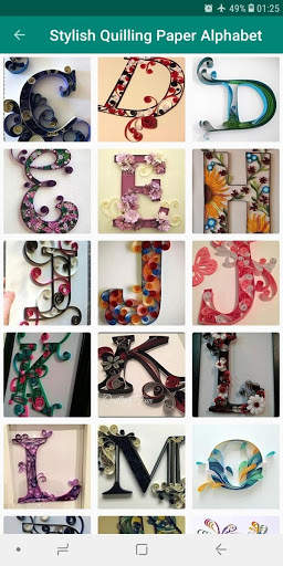 Stylist Quilling Paper Alphabets Design screenshot 6