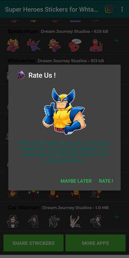 Super Heroes Stickers for WhatsApp - WAStickers screenshot 4