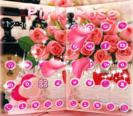 Pink Rose Love Theme screenshot 2