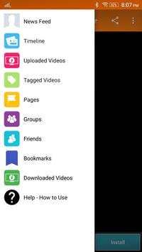 Plus 2018 : Video Downloader for Facebook screenshot 4