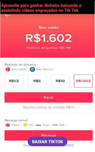 Social Tik Tok - Ganhe Dinheiro assistindo vídeos screenshot 1