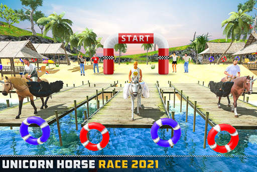 Flying Unicorn Racing 3D screenshot 1