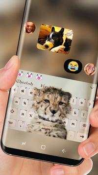 Cute Cheetah Keyboad Theme screenshot 3