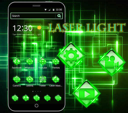 Green Laser Light Theme screenshot 1
