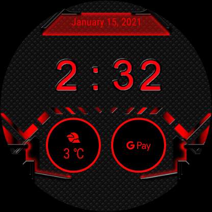 Dark Aeon Cyber Watch Face - Wear OS Smartwatch screenshot 9