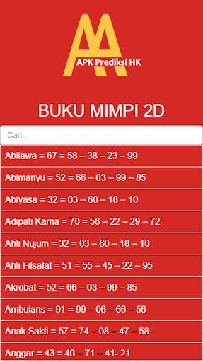 Aplikasi prediksi Hk screenshot 1