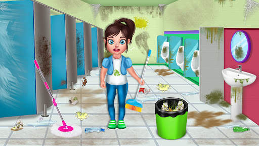 Baby Girl School Cleaning - Keep your school Clean screenshot 2