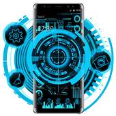 Neon Blue Tech Launcher 5.44.11