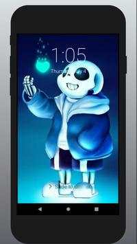 Underground Lock Screnn Wallpaper - Sans & Frisk screenshot 1