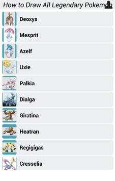 How to Draw All Legendary Pokemon screenshot 4
