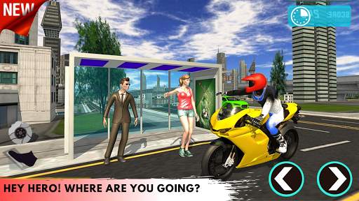 Superhero Bike Taxi Simulator: Bike Driving Games screenshot 3