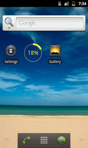 Battery level screenshot 3
