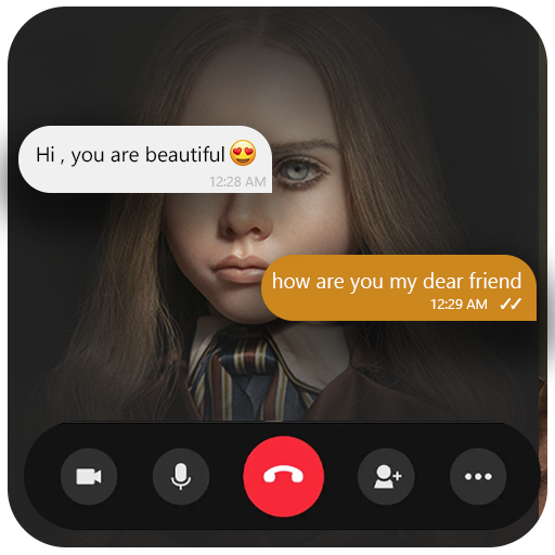 fake call with  M3gan prank icon