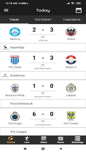 Live Sports Scores, News, Stats: Fotbolista screenshot 1