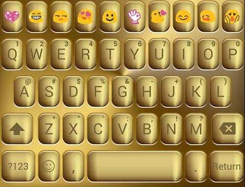 Solid Gold Emoji Keyboard screenshot 5