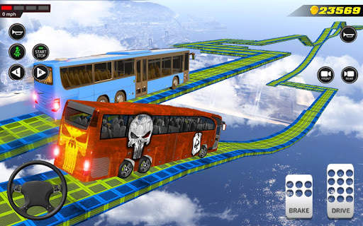 Bus Impossible Tracks Stunt Racing 3D Coach Driver screenshot 1