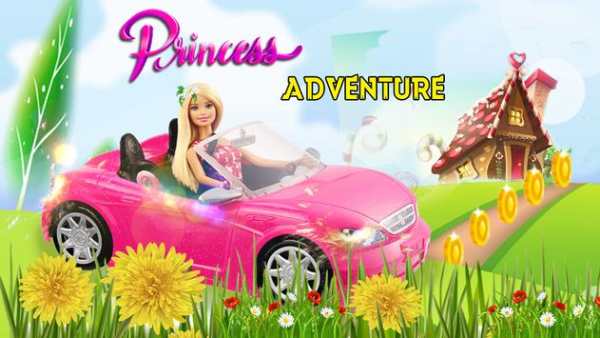 Princess Barnie Run Car Hill Ride screenshot 1