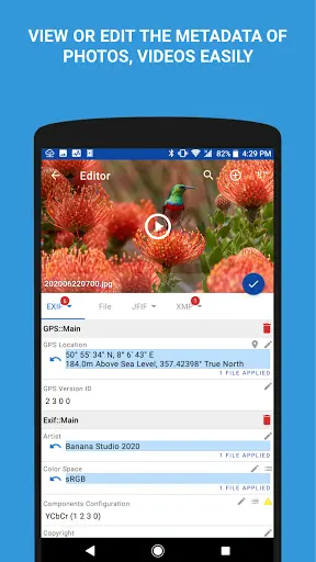 EXIF Pro - ExifTool for Android - Edit photo GPS screenshot 3