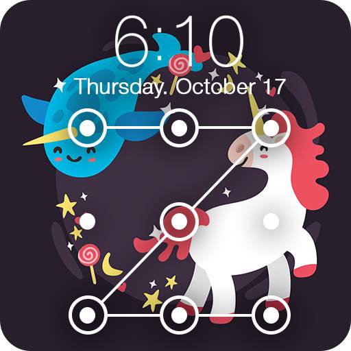 Unicorn Space Art Vector Cute AppLock 1.0