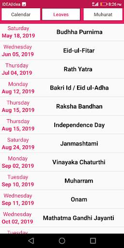 Panchang Hindu Calender 2019 screenshot 4