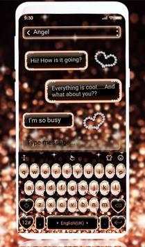 Rose Gold Pearl Keyboard Theme screenshot 2