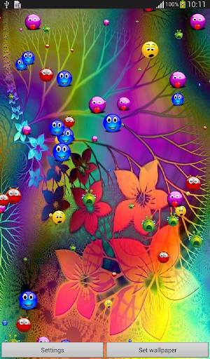 Colorful Smiley Live Wallpaper screenshot 6