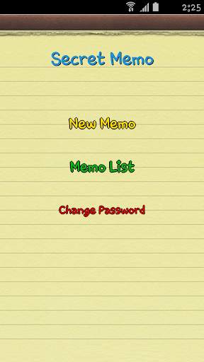 Secret Memo(Free note) screenshot 1