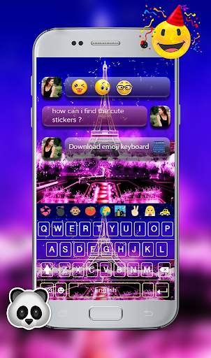 Eiffel Tower keyboard theme - Paris Night Keyboard screenshot 2