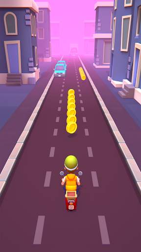 Deliveryman: running bike race 3D screenshot 3