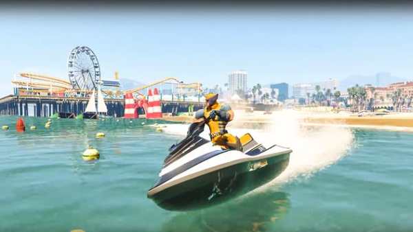 Superheroes Jet ski stunts: Top Racing Game 2018 screenshot 1