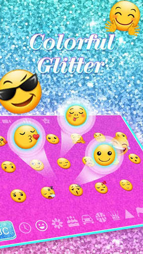 Colorful Glitter Dreamy Keyboard screenshot 3