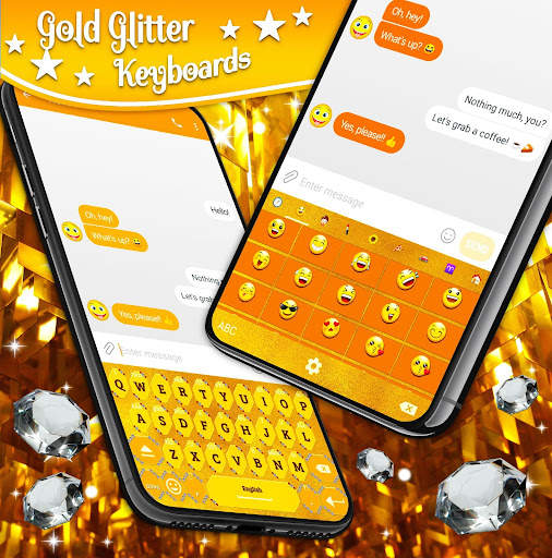 Gold Keyboard 👑 Golden Shine Themes Keyboards screenshot 2