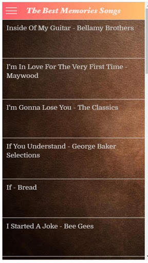 Memories Love Songs screenshot 3