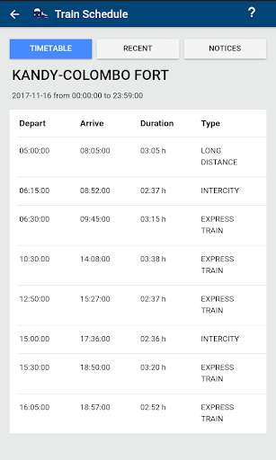 Sri Lanka Train Schedule screenshot 5