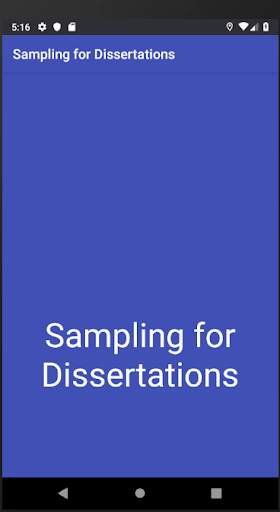 Sampling for Dissertations 5 تصوير الشاشة