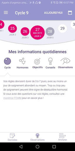 Règles et ovulation : suivez votre cycle avec FEMM screenshot 4