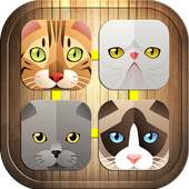 Match 3 Cat Face Cartoon