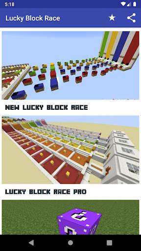 Lucky Block Race Maps for Minecraft PE screenshot 1