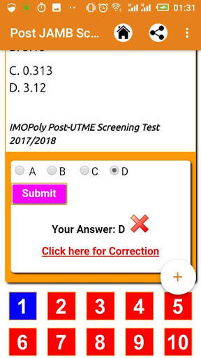 Post-JAMB Questions and Answers 2020 (Offline) 7 تصوير الشاشة