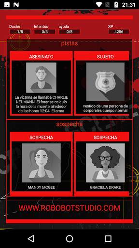 CrimeBot: Juego de detectives screenshot 1