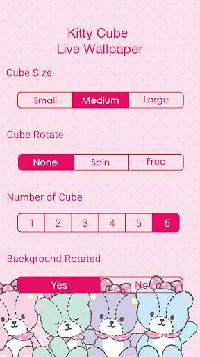 3D Kitty Cube Live Wallpaper -Kitty Live Wallpaper 5 تصوير الشاشة