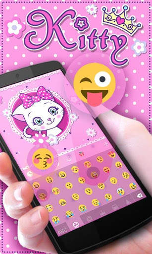 Kitty GO Keyboard Theme screenshot 2