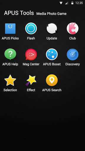 Cool black APUS Launcher theme screenshot 3