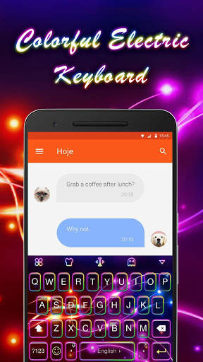 Electric Emoji Keyboard Theme скриншот 1