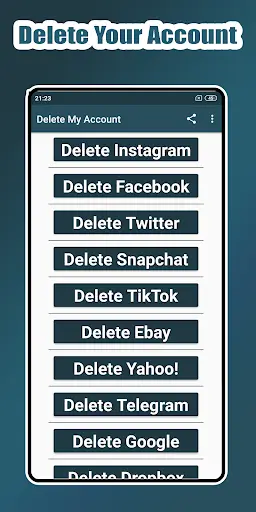 Delete My Account screenshot 1
