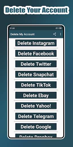 Delete My Account screenshot 1